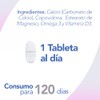 NatGel Calcio con Vitamina D3 y Omega 3 | Suplemento para Huesos Fuertes y Salud General | Pureza y Calidad Garantizada | 120 tabletas de 1,800 mg