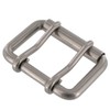 B7348 1 3/4" Nickel Matte, Double Prong Roller Buckle, Solid