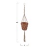 Bloomingville Handwoven Cotton Macramé Plant Hanger, Natural Flower Pots, 2"