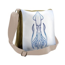 Ambesonne Ocean Messenger Bag, Nautical Marine Design, Unisex Cross-body
