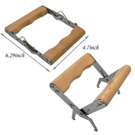 Queen Excluder Bee Frame Gripper - 2PCS, Beeehive Frame Holder, Frame Lifter, Anti Slip and Strong Grip，Professional Stainless Steel Beekeeping Tools with Wooden Handle.