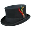 AB Hats Hand Made 100% Wool Satin Lined Top Hat