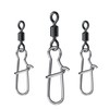 CRAZY SHARK 50pcs Fishing Swivels Snap Swivels Corrosion Resistant Saltwater