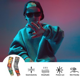 Liameph 9PCS Rockstar Fancy Dress Kids,80s Kids Rockstar Accessories,Gothic Rocker Costume Set