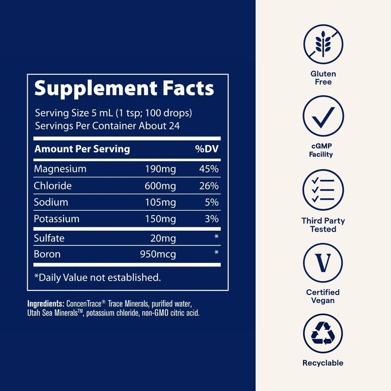 Trace Minerals Keto Electrolyte Drops - Support Muscle & Nerve