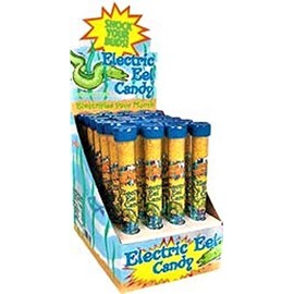 Electric Eel Candy “Electrifies Your Mouth” Green apple Flavor Tubes - 24-Count Display Box