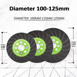FACHLICH Diamond Cutting Disc 125 mm Double-Sided for Cutting and Grinding Granite Marble Tile Natural Stones