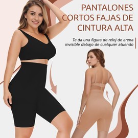 BIMOZY Fajas Reductoras Control de Abdomen,Fajas Reductoras de Cintura Alta para Mujer,Fajas Reductoras Cómodas sin Costuras (Estándar, Negro, CH)