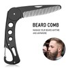 Beard Comb Steel, Folding Beard for Men Grooming & Combing