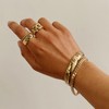 Me&Hz 14K Gold Plated Twist Band Statement Rings for Women