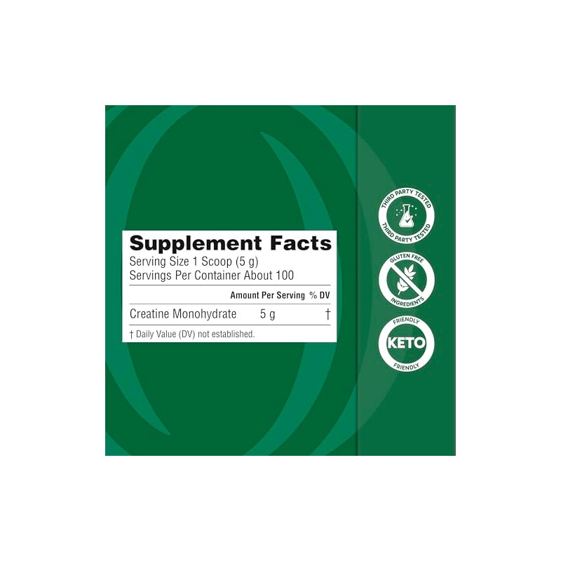 Organika Creatina Monohidratada Micronizada Alta Pureza Sin Sabor 500 g