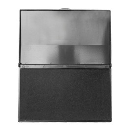 Ink Pad for Rubber Stamps, Stamp Pad for Clear Impression Stamping, Quality Felt Pad Black Ink, Red Ink, Blue Ink (Black, L (3.5 * 6.3))