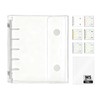 SFTRADE Transparent Seal Pad, M5 Binder, Removable, Girls, Binder, Notebook,