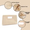 Long Keeper Straw Clutch Handbags - Women Top Handle Clutch