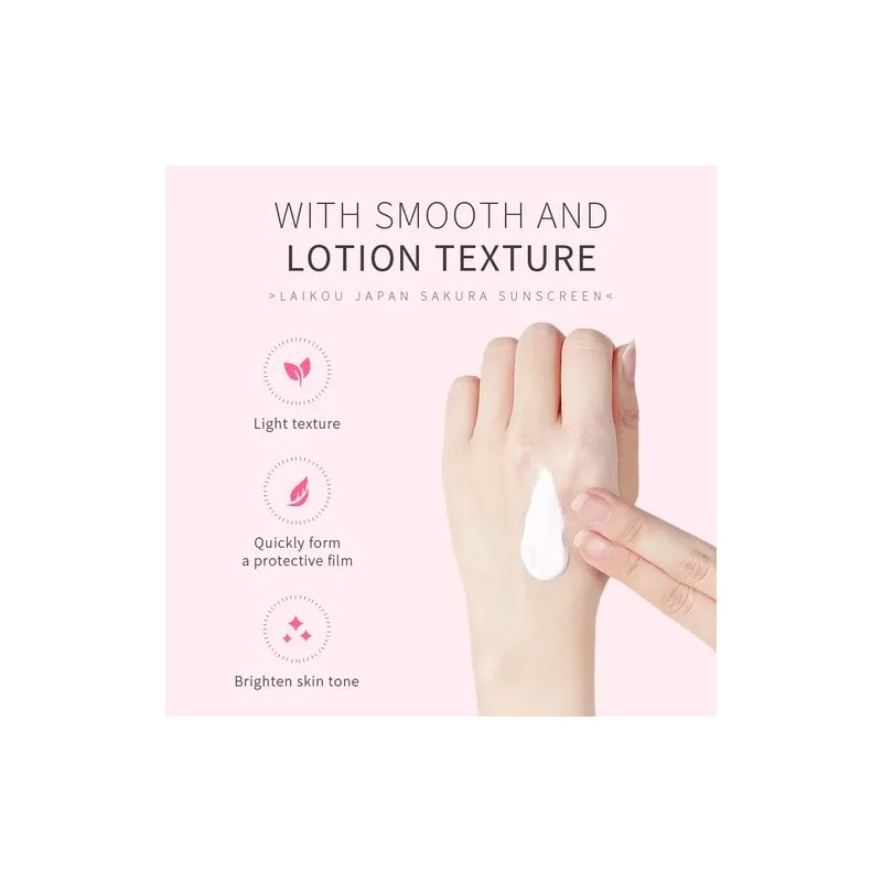 Set Cuidado Facial Laikou Sakura 4pcs Con Protector Solar