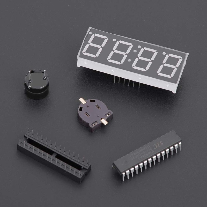 DIY Electronic Clock Kit, Multi-Function Light Control Rotation Digital LED