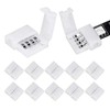 WENHSIN 10Packs 4-Pin RGB LED Light Strip Connectors 10mm Unwired