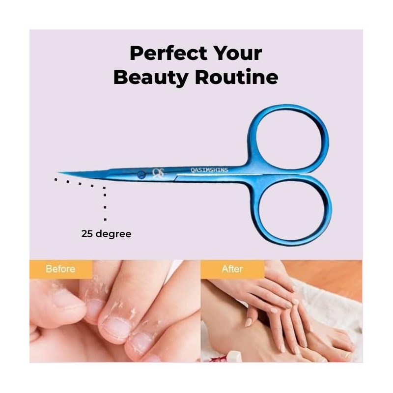 Cuticle Scissors with Curved Tip, Stainless Steel Cuticle Scissors Extra