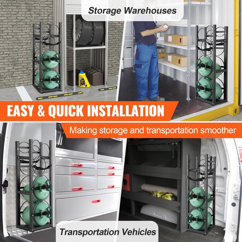 VEVOR Refrigerant Tank Rack, with 2 x 30lbs and Other