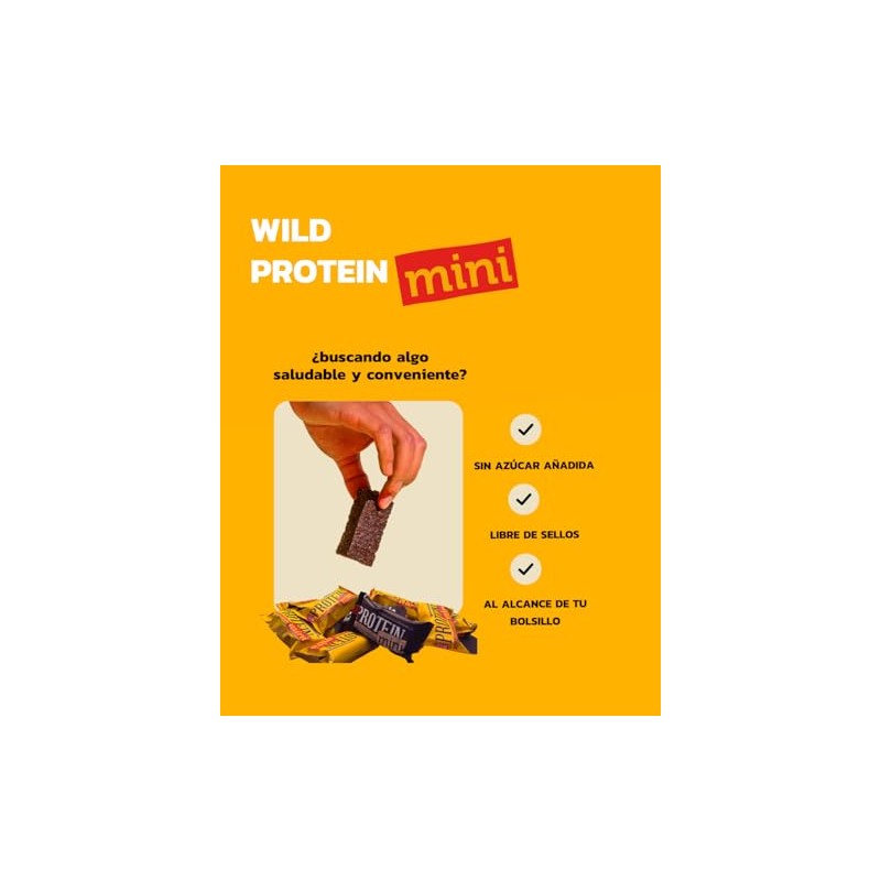 Wild Protein Mini Barras de Protena Sabor Cacahuate 10 g