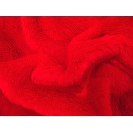 Short Plush Care Bear Faux Fur Fabric Material - RED, 1Mtr - 150cmx100cm