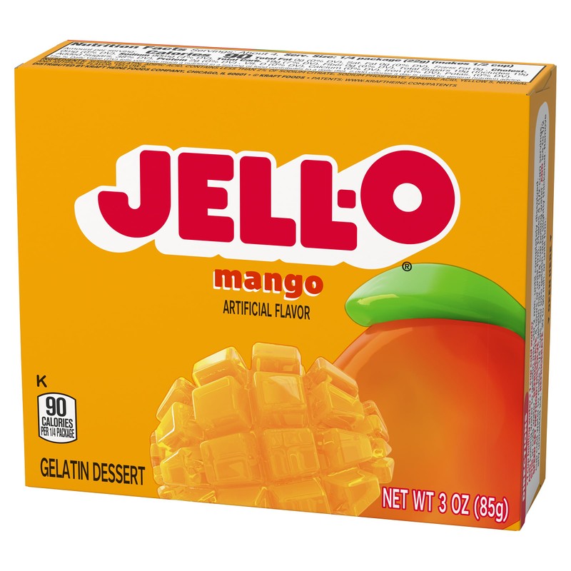 Jell-O Gelatin Dessert Mix, Mango Flavored, Classic Fruit Gelatin for