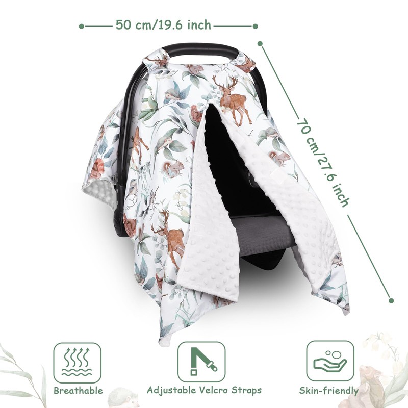 TANOFAR Baby Carseat Canopy, Peekaboo Opening Car Seat Canopy for