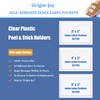 Origin-Joy 35 PCS Self Adhesive Index Card Pockets with Top