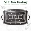 Goodful All-in-One Double Burner Griddle, Ceramic Nonstick, Durable Cast Aluminum,