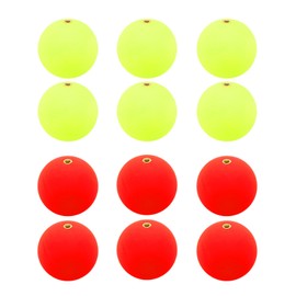 PATIKIL Fishing Bobber 24mm/0.9 Inch Dia, 12 Pack Slip Foam Floats Buoy Rig Stoppers for Crappie Trout Bass Fishing, Red,Yellow