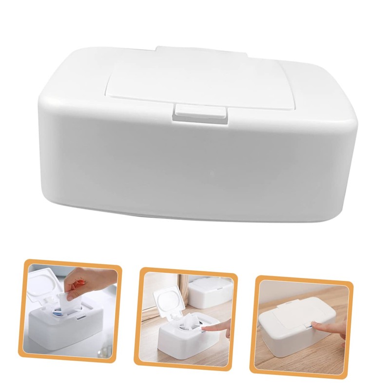 Baby Wipes Dispenser Plastic Organizer Box Storage Box Push Button