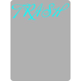 Trash Can Removable Vinyl Decal Sticker Splash/Anti Scuff Guard Wall Protector Grey/Teal for Kitchen - 30" Tall x 22" Wide