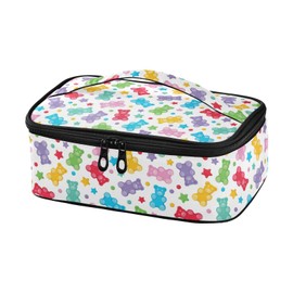 IHCVHQX Reusable Lunch Bag for Women Men Colorful Gummy Bears Stars Mini Insulated Lunch Box Portable Lunch Pail for School Office Picnic