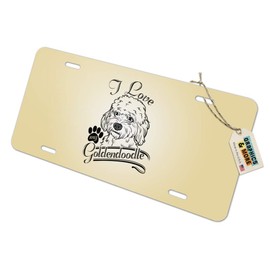Graphics and More I Love My Goldendoodle Novelty Metal Vanity Tag License Plate