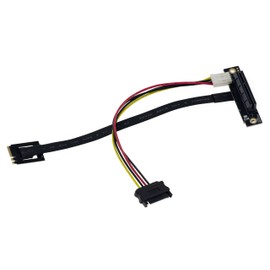 KALEA-INFORMATIQUE Riser Adapter PCIe Gen 3.0 4X to M2 E A Key Connector. Tablecloth length 20cm.