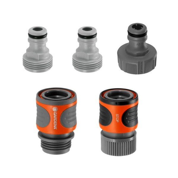 GARDENA (18270-81) 5-Piece Quick Connect Hose Fittings: Garden Hose Quick