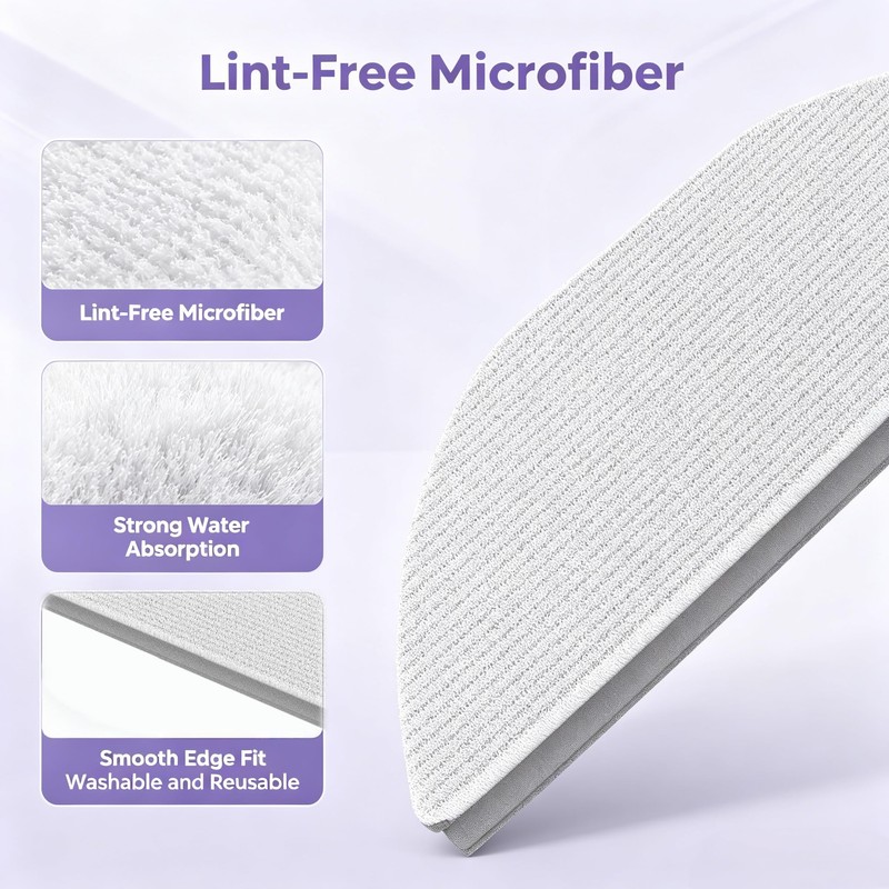 Mop Pads Compatible with Bissell FlexClean FurForce Robot-6 Pcs