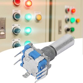 EC11 Rotary Encoder, 10Pcs 360 Degree Rotary Encoder Code Switch with Push Button Coding Switch Digital Potentiometer 5 Pin