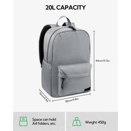 WATERFLY 20L Lightweight School Backpack Backpack: Casual School Bag with Laptop Compartment Hiking Backpack Outdoor Trekking Backpack Small Backpack Daypack Men Women for Work Sports Travel Travel,