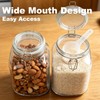 PUSCRIENO 2 Pack 1.1 Gallon Square Super Wide Mouth, Airtight