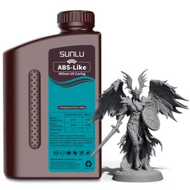 SUNLU Upgraded ABS Like Resin for 3D Printer, 405nm UV-Curing Resin LCD/DLP/SLA 3D Printers, 3D Printer Resin Fit Most Brand, Dark Grey 1kg