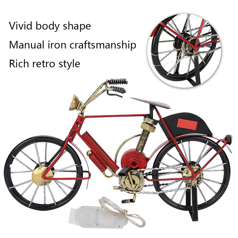 Red Mini Modern Bicycle Model Artwork Home Shop Decoration Ornament