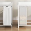 Herture Laundry Hampers with Shelf, Laundry Basket 3 Section, Laundry