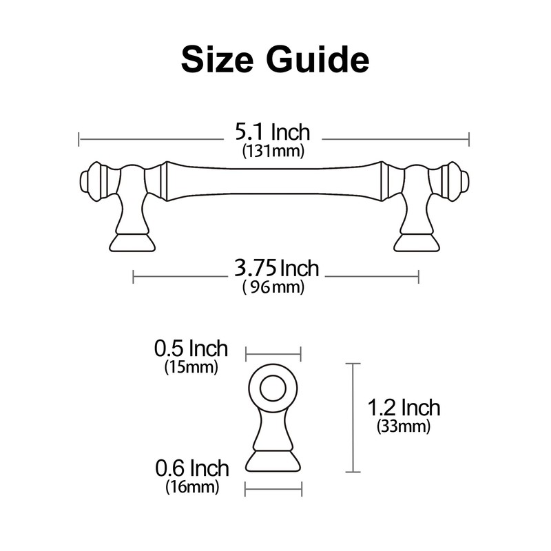 Alzassbg 10 Pack Polished Chrome Cabinet Pulls, 3-3/4 Inch(96mm) Hole