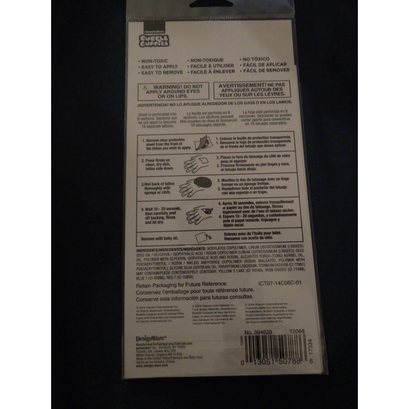 Unbranded TEMPORARY TATTOOS NEW YOU CHOOSE - BUBBLE GUPPIES 16