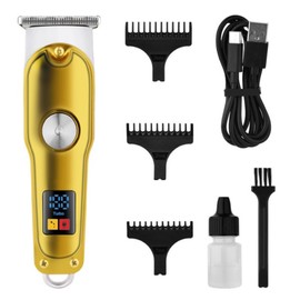Hair Clipper Gold Metal Incisive Lightweight Electric Hair Trimmer for Home Use 500mAh