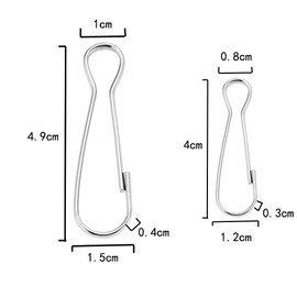 XINGSUI 24 Pieces Flag Pole Clip,Flag Pole Accessories,Flag Pole Clip Snaps Hook,for Fixing Flags,Keychains,Clotheslines etc(2 size)