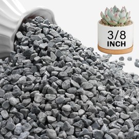 NUPICK 3 lbs Pebbles for Indoor Plants, 3/8 Inch Pea Gravel for Fish Tank, Decorative Rocks for Succulent, Natural River Stones for Vases, Cactus, Landscaping, Bird Bath, Aquarium, Grey