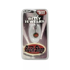 C&D Visionary New Vintage Red Grateful Dead Bear Rock Shop Music 14G Belly Ring 316L Stainless