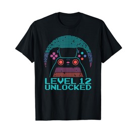 12 Year Old Gamer Gaming 12th Birthday - Level 12 Unlocked T-Shirt